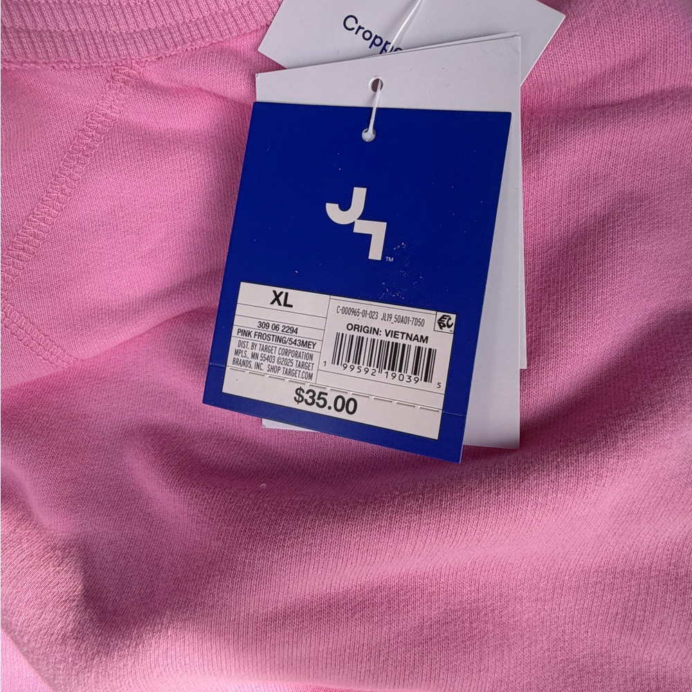 ♥️ Women's Valentine's Day Patchwork Crewneck Sweatshirt - JoyLab™ Pink M & XL - Picture 6 of 15